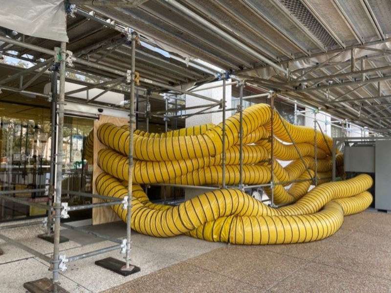 dehumidification equipment at Howard-Tilton Memorial Library