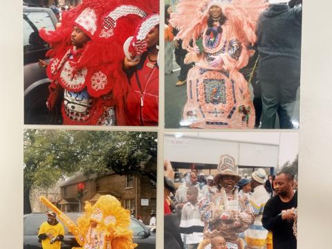 Circa 2003-2004 at LaSalle Street at Washington Avenue, New Orleans, Yuki Ito photographs of Mardi Gras Indians, Tulane University Special Collections