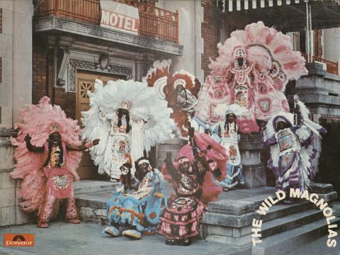 Promotional poster for Wild Magnolias LP on Polydor Records, 1974, Hogan Archive poster and calendar collection HJA-095, Tulane University Special Collections.